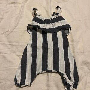 Two in a Castle Striped Baby Romper 9-12M